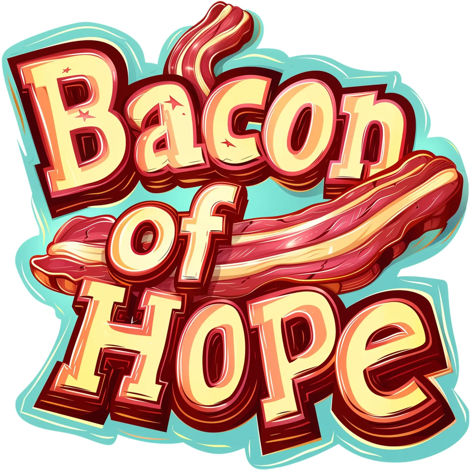 Slogan "Bacon of hope pellicola backlit da Carinaprint