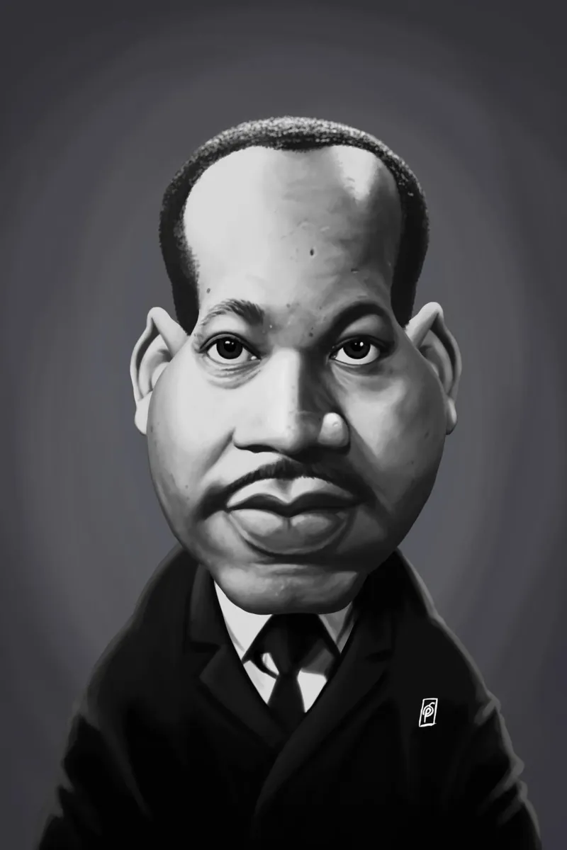 Martin Luther King pellicola backlit da Rob Art | Illustration