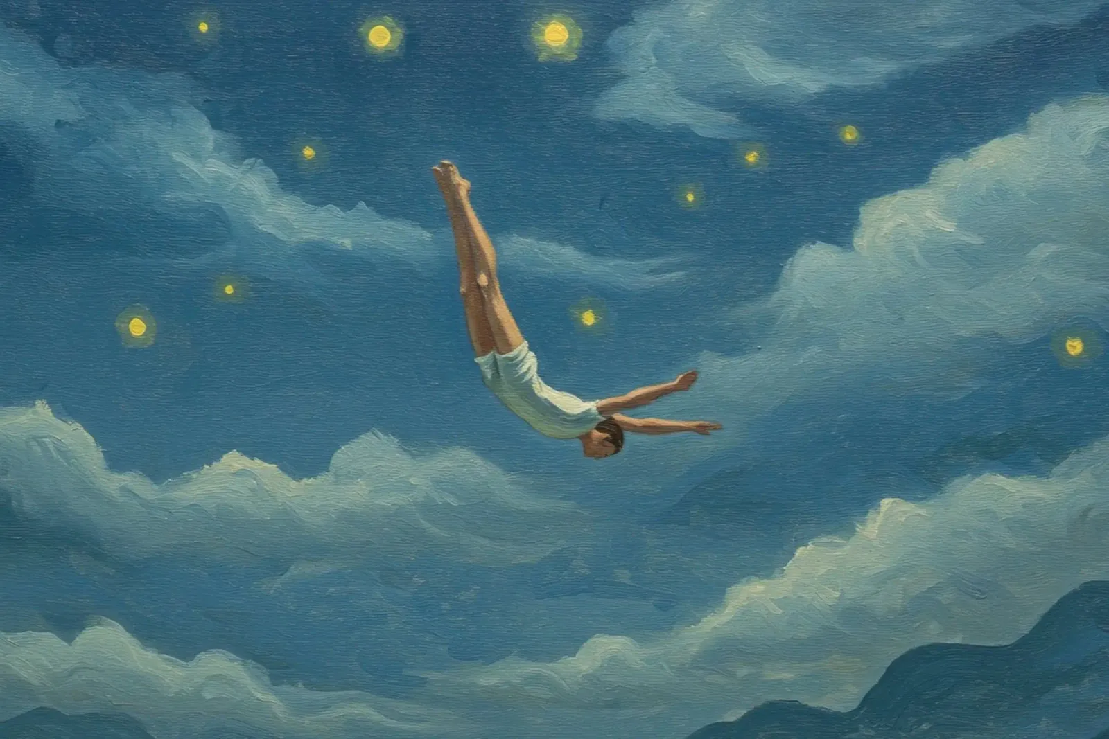 Sommozzatore notturno poster da Art Center