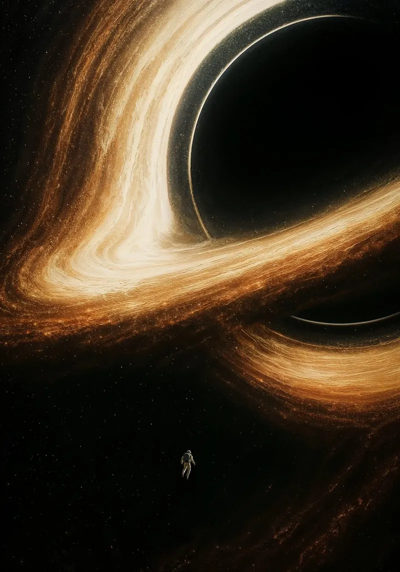 Interstellar Black Hole Gargantua pellicola backlit da Lootprint