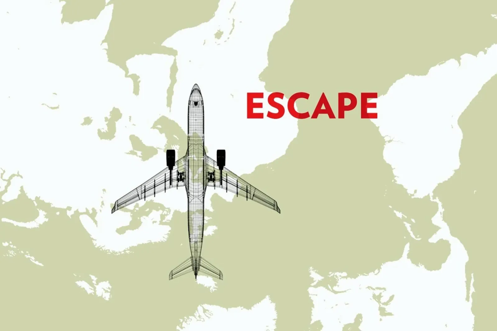 Escape Air Travel Map alluminio dibond da Marc Schulthess