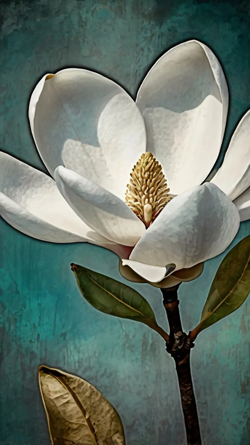 Bellissimo fiore di magnolia in piena fioritura pellicola backlit da DesignDoodle
