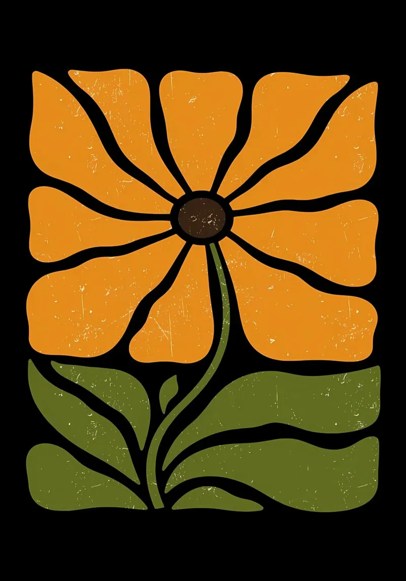Illustrazione di fiori retrò pellicola backlit da diedrich