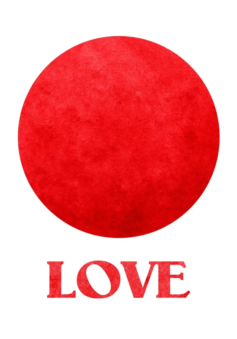 Circle of Love tela con Cornice a cassetta da lovely lines