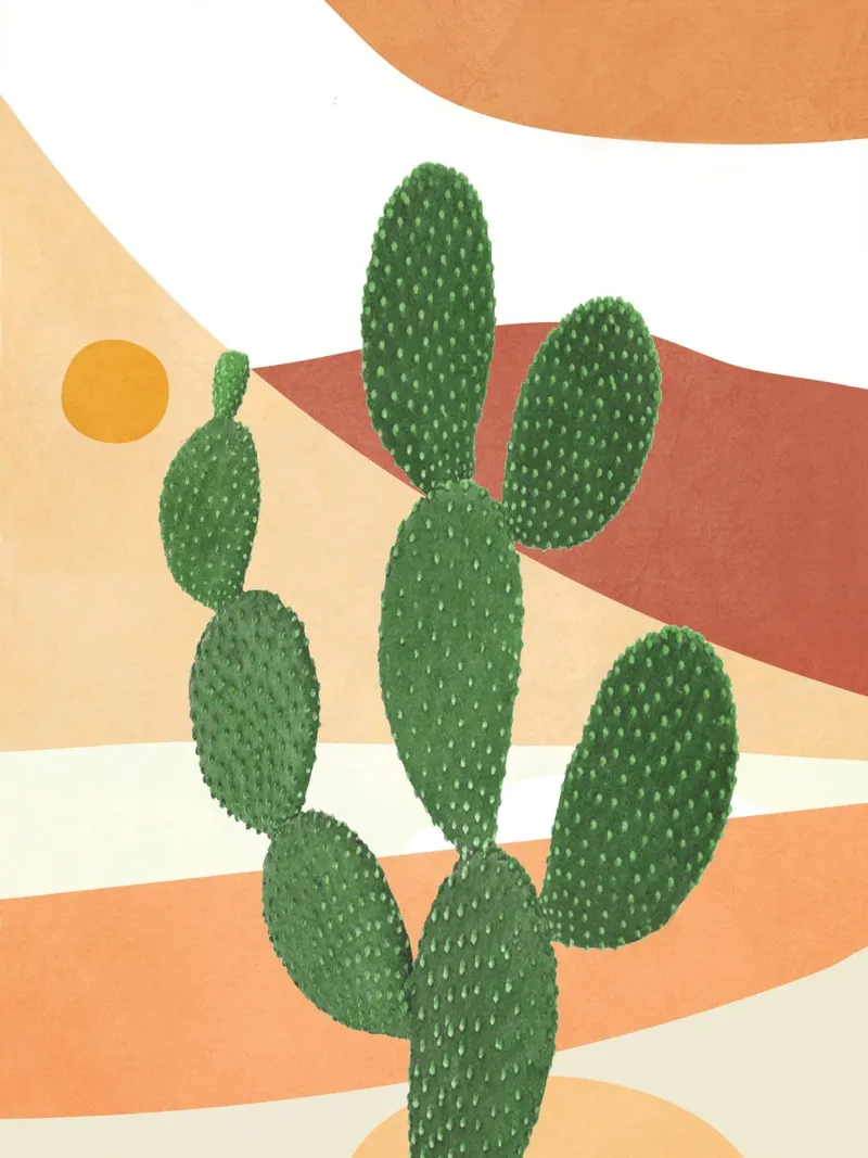 Abstract Cactus II pellicola backlit da Flow Line