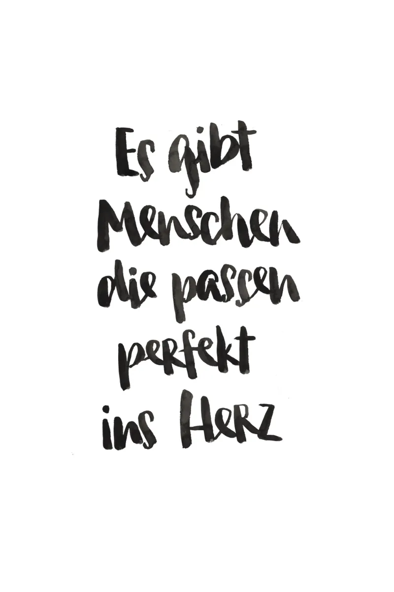 Perfekt ins Herz canvas by Brushmeetspaper