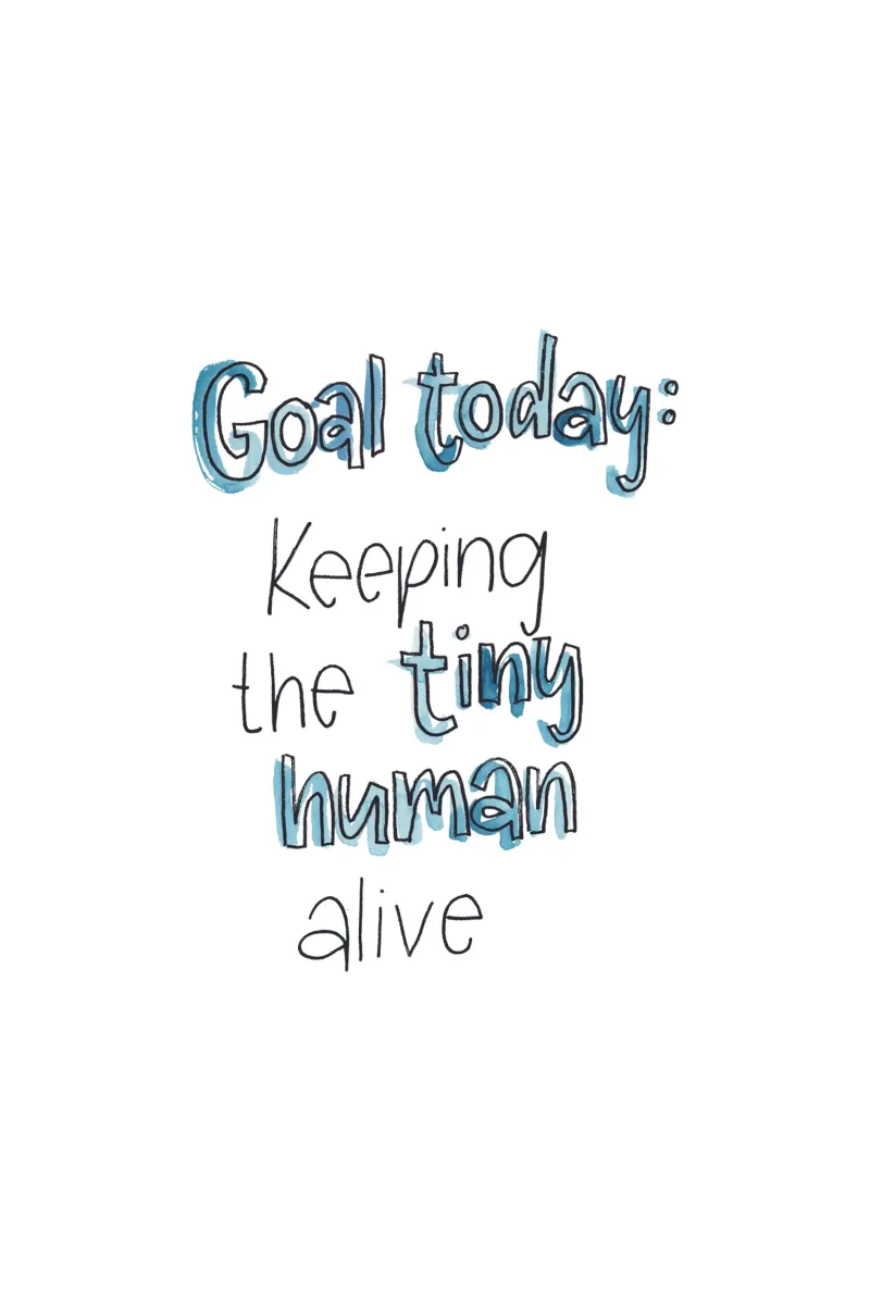 Tiny Human poster con telaio in alluminio da Brushmeetspaper