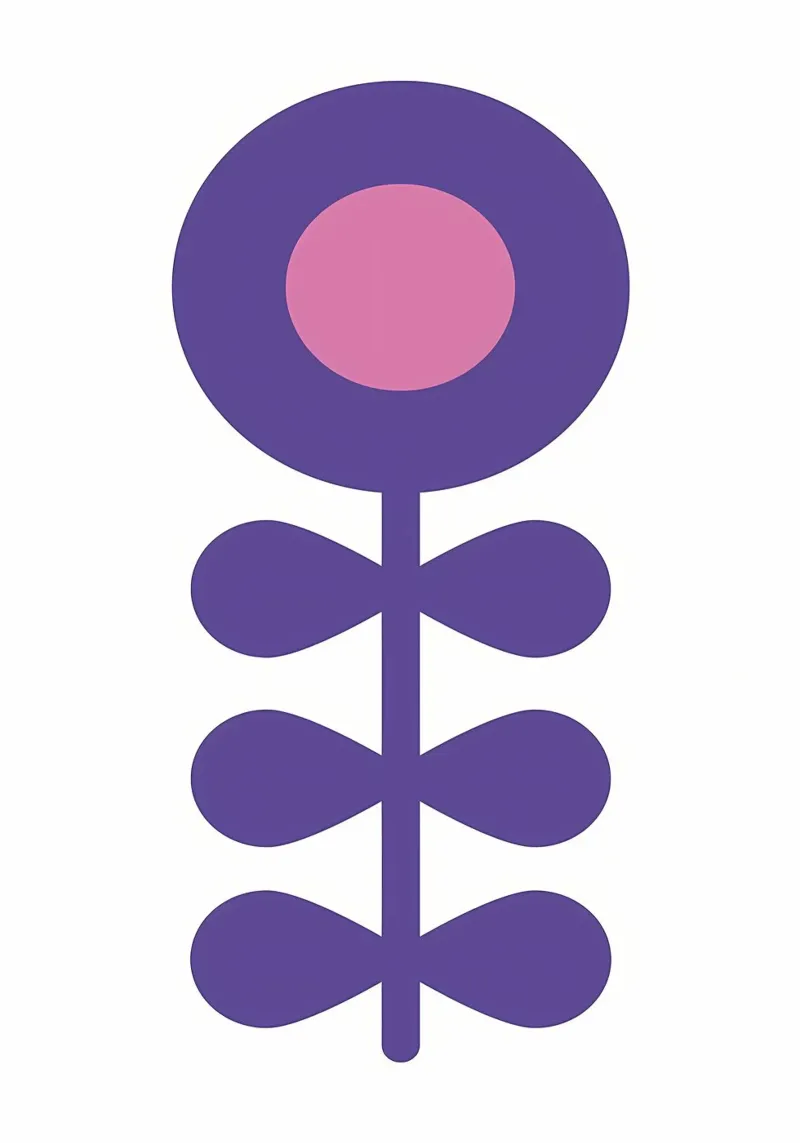 Fiore retrò viola carta hahnemühle da diedrich