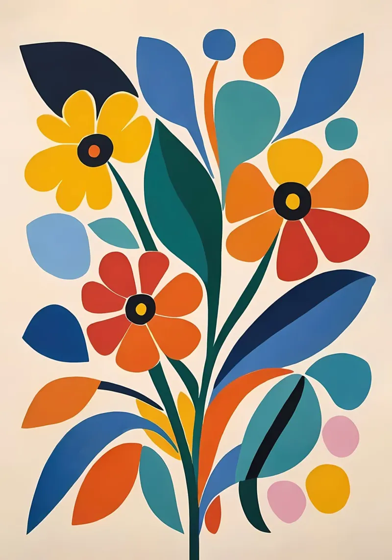 Fiori colorati e retrò alluminio dibond da diedrich