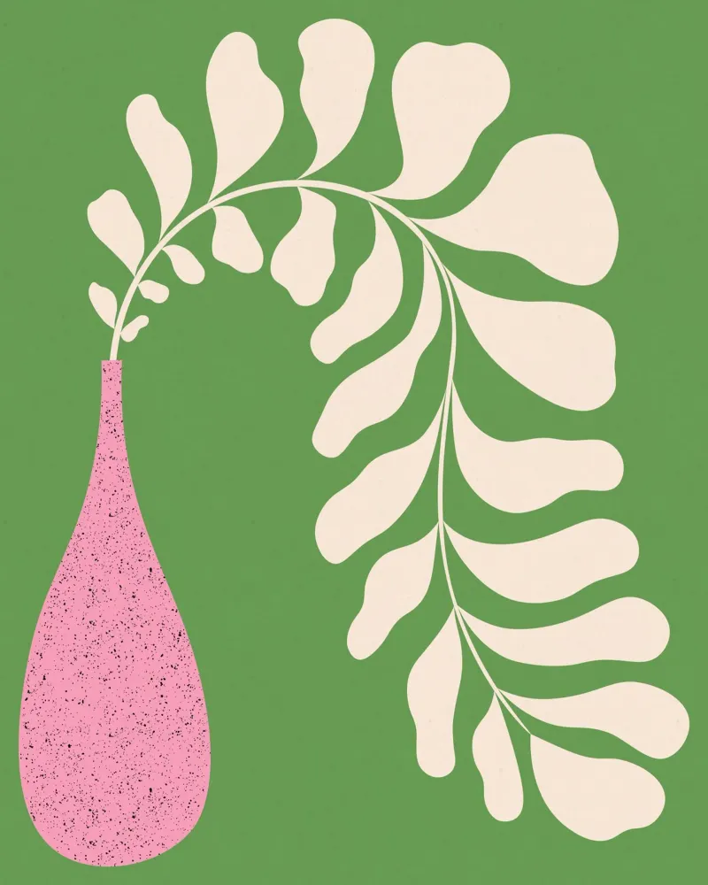 Pianta pigra #2 poster con telaio in plastica da Alisa Galitsyna
