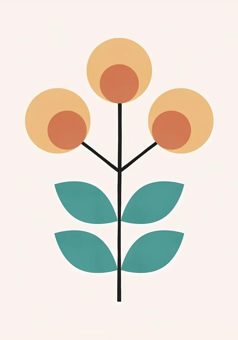 Retro flower 2 hahnemühle by diedrich