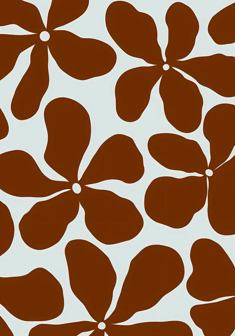 Fiore retrò minimalista 08 poster con telaio in plastica da diedrich