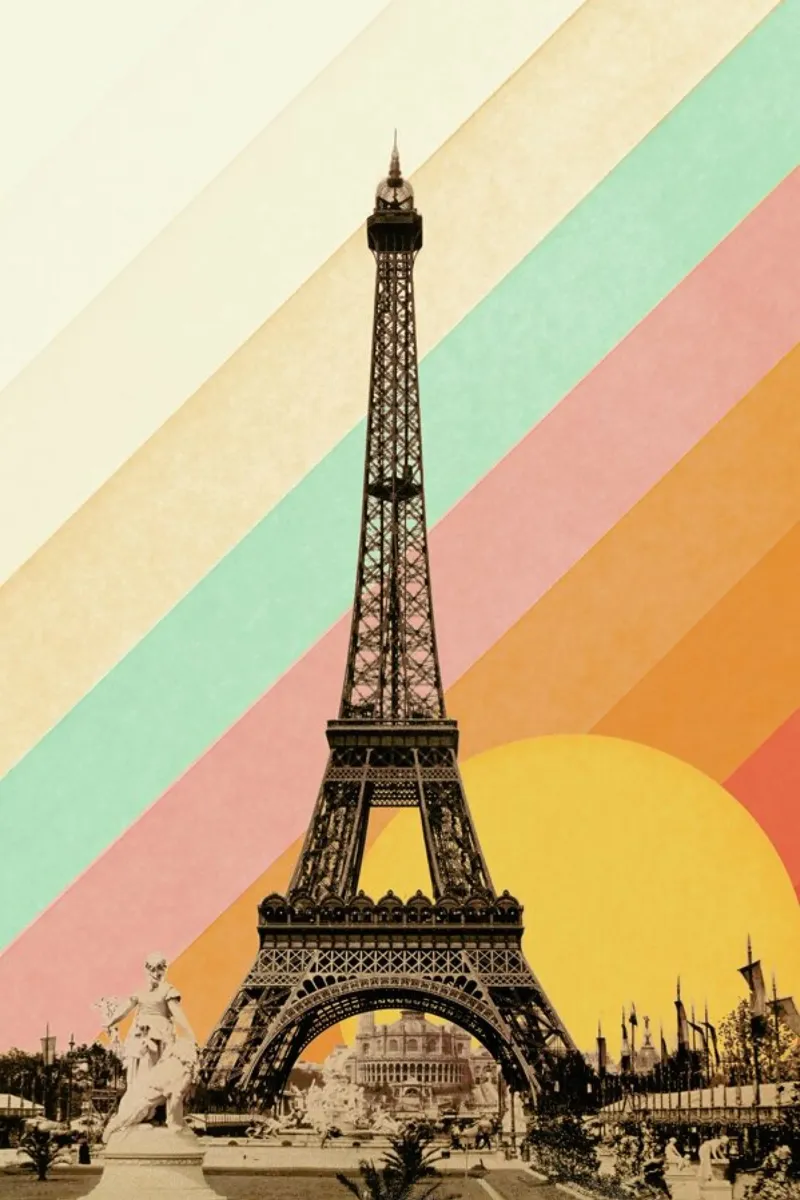 Eiffel Tower Rainbow pellicola backlit da Florent Bodart