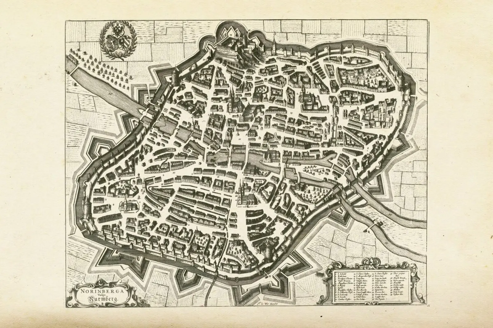 Nürnberg, Germany, 1695-1728 pellicola backlit da Artokoloro Quint Lox Ltd
