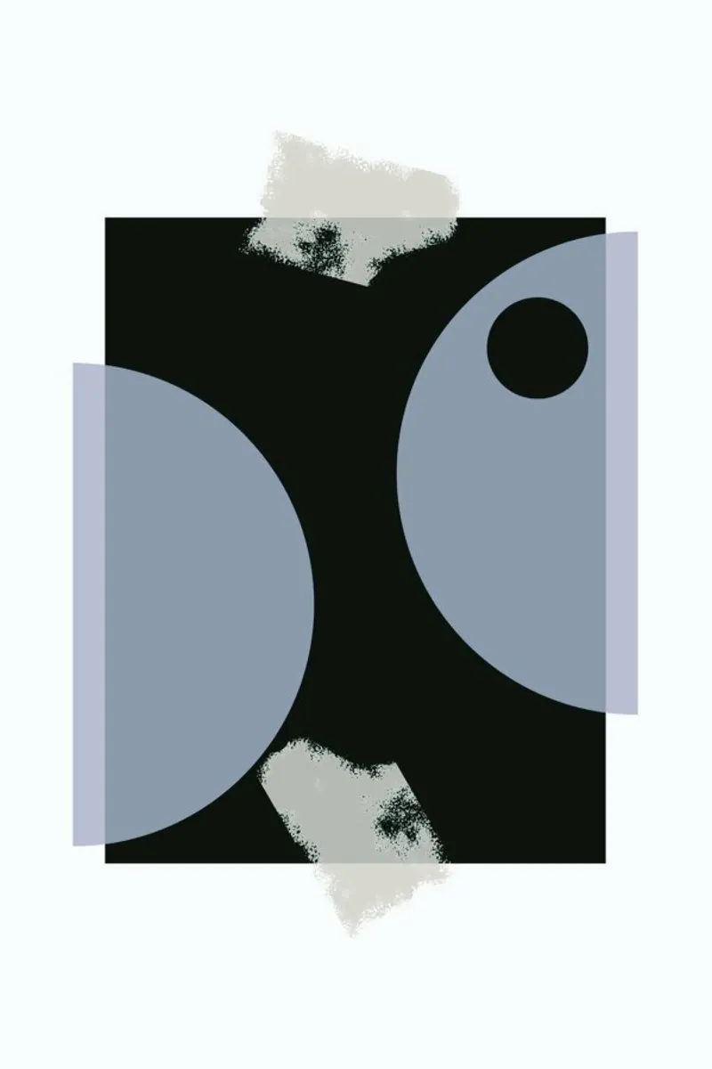 Blue & Green poster con telaio in legno da Nordic Creators