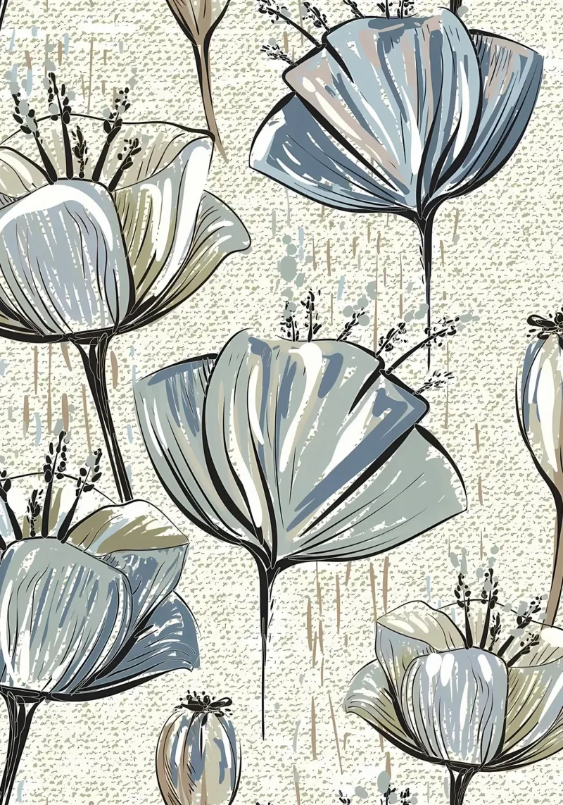 Retro Flower Pattern 04 canvas by diedrich