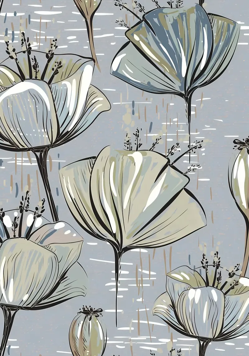Retro Flower Pattern 03 canvas by diedrich