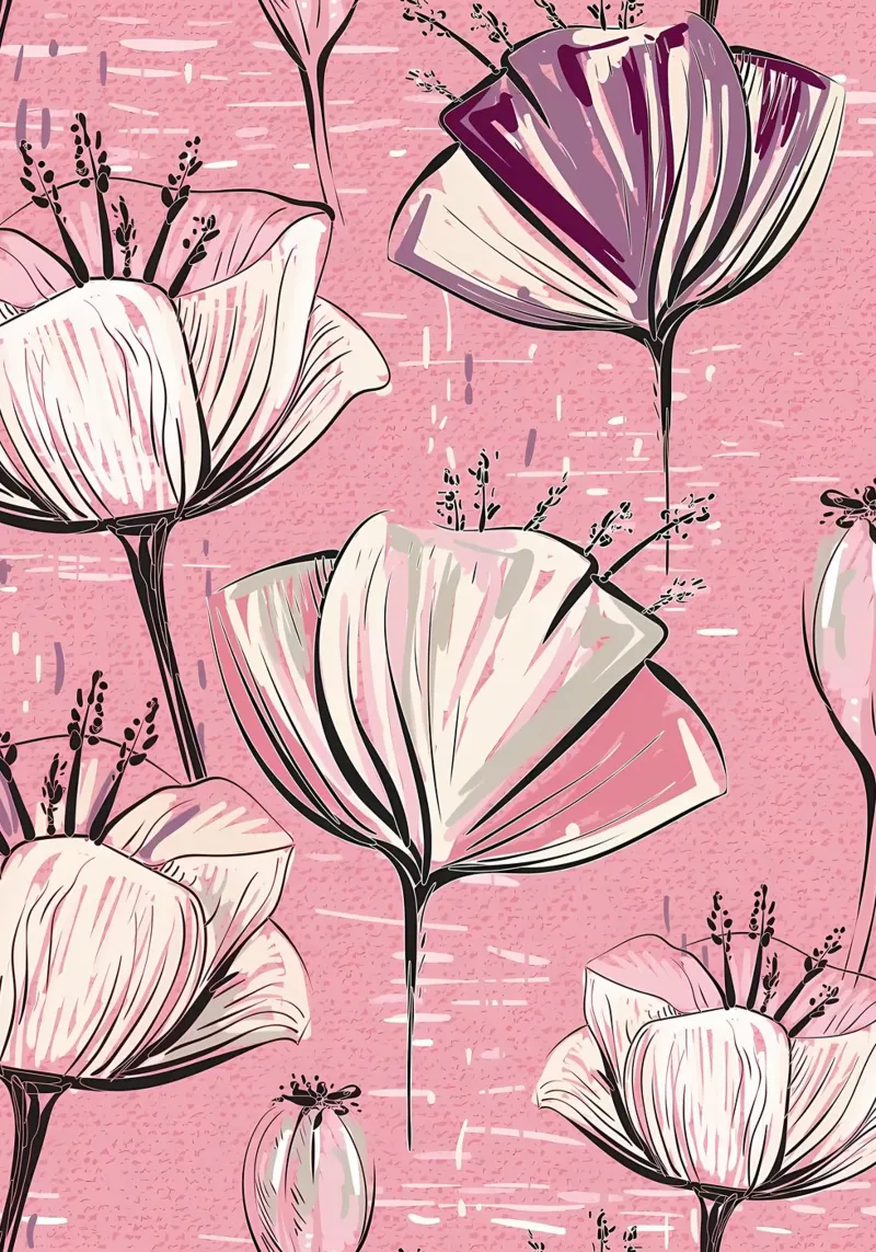 Retro Flower Pattern 01 canvas by diedrich