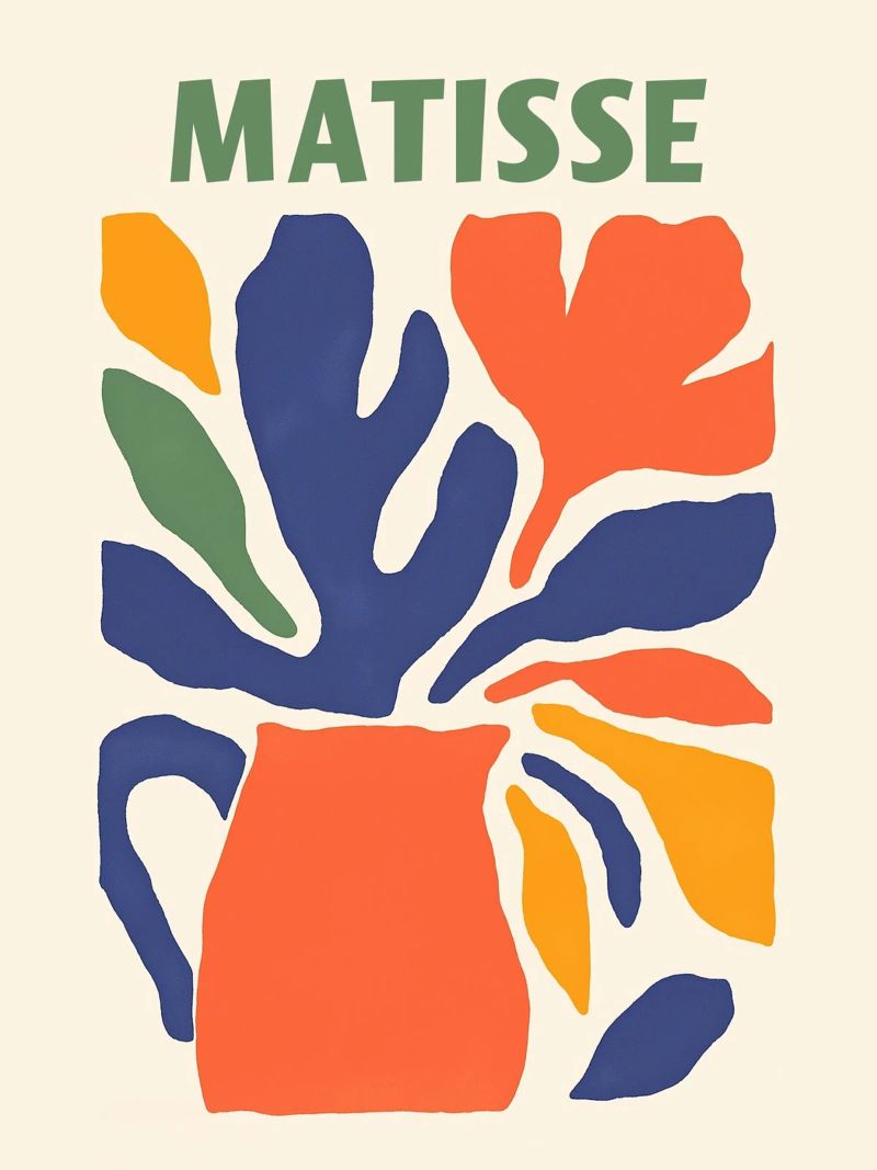 Modern flowers in a jug poster by Carinaprint