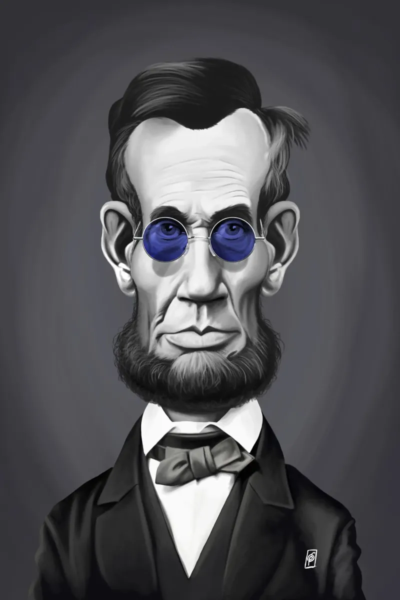Abraham Lincoln (Steampunk) pellicola backlit da Rob Art | Illustration