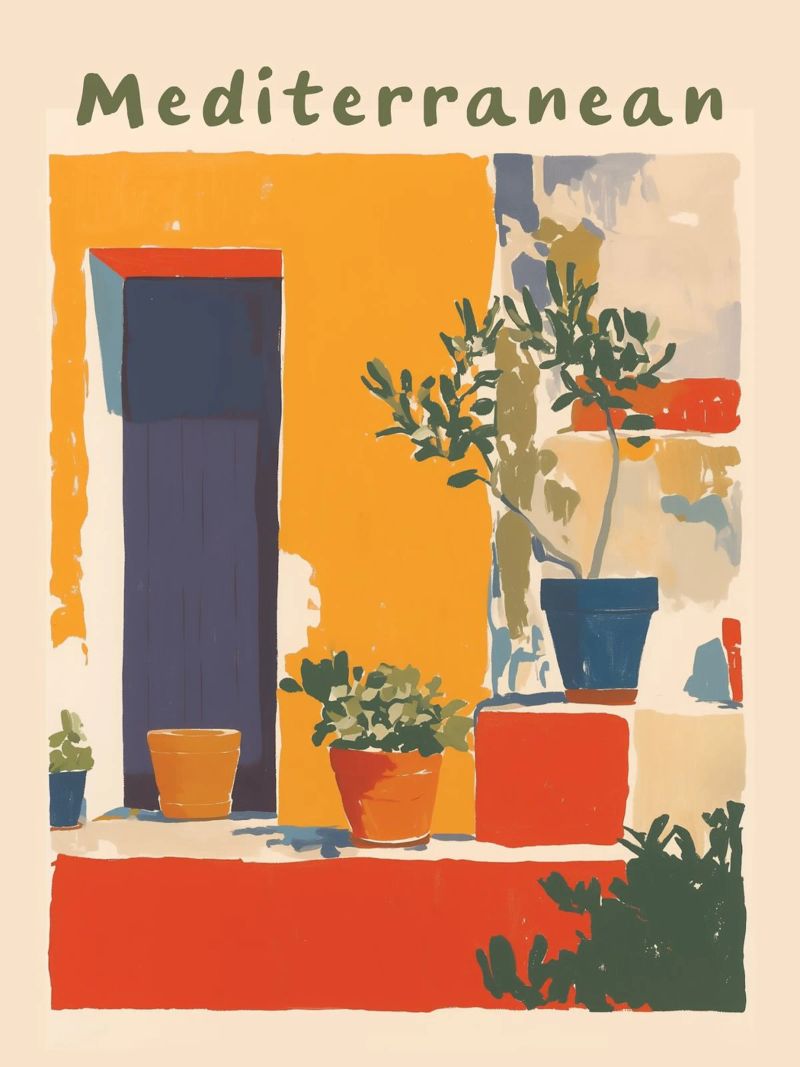 Mediterranean oasis of well-being poster by Carinaprint