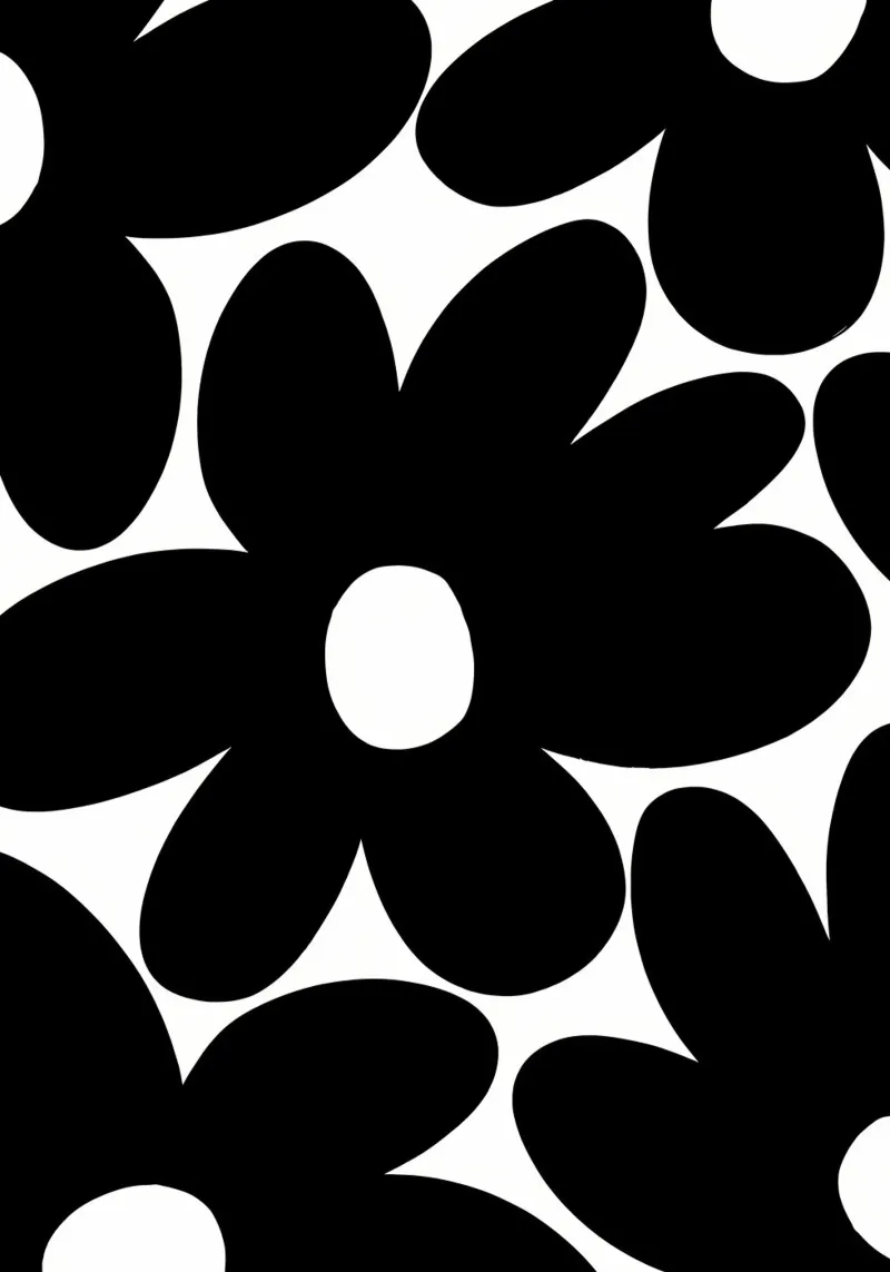 Fiori di margherita retrò BW 1 pellicola backlit da diedrich