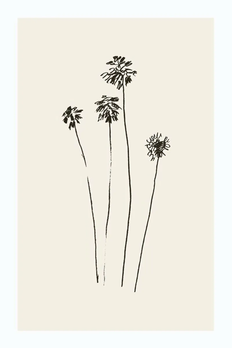 Palm Silhouettes poster con telaio in plastica da Flora & Fauna