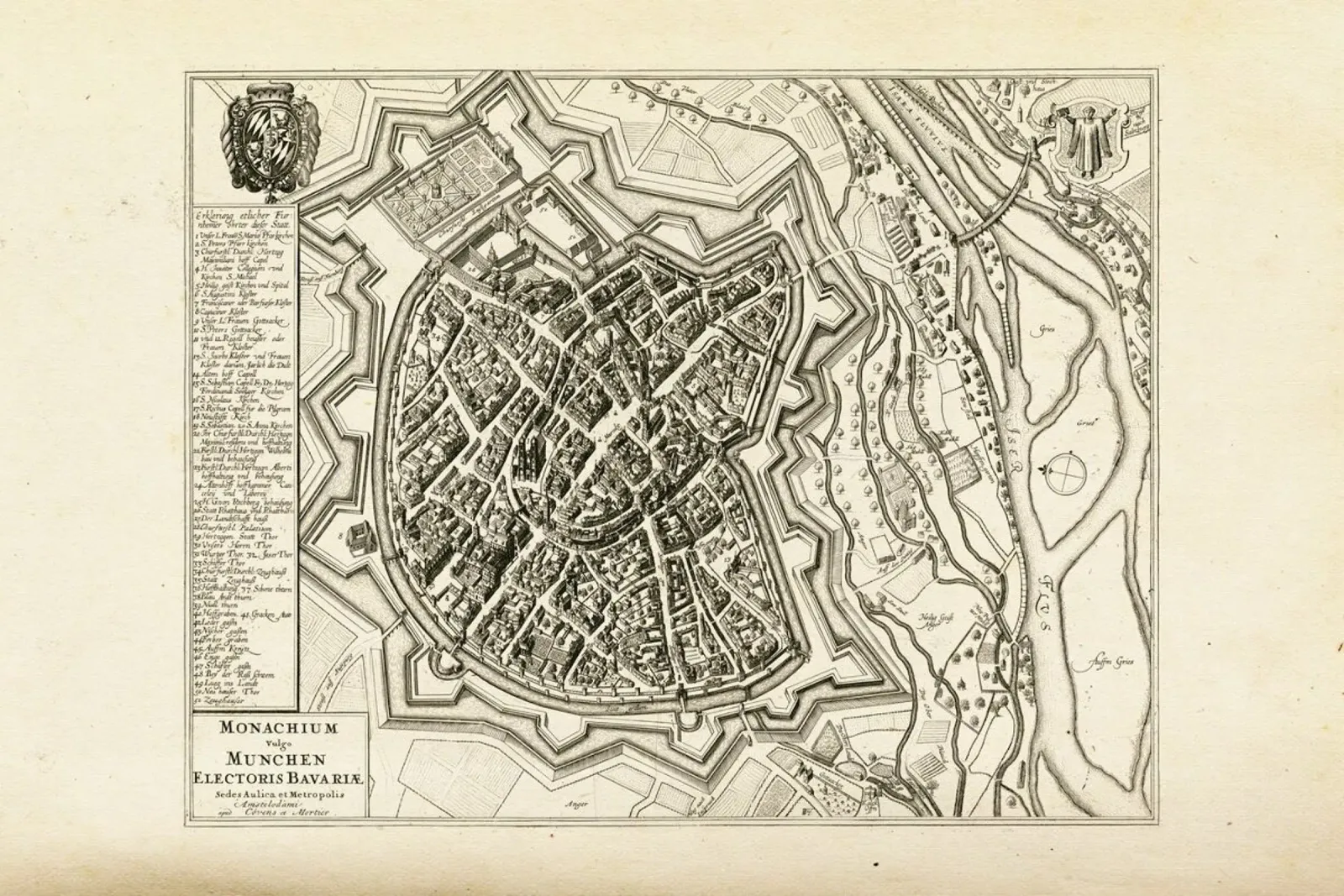 Munich, Germany, 1721-1774 poster con telaio in legno da Artokoloro Quint Lox Ltd