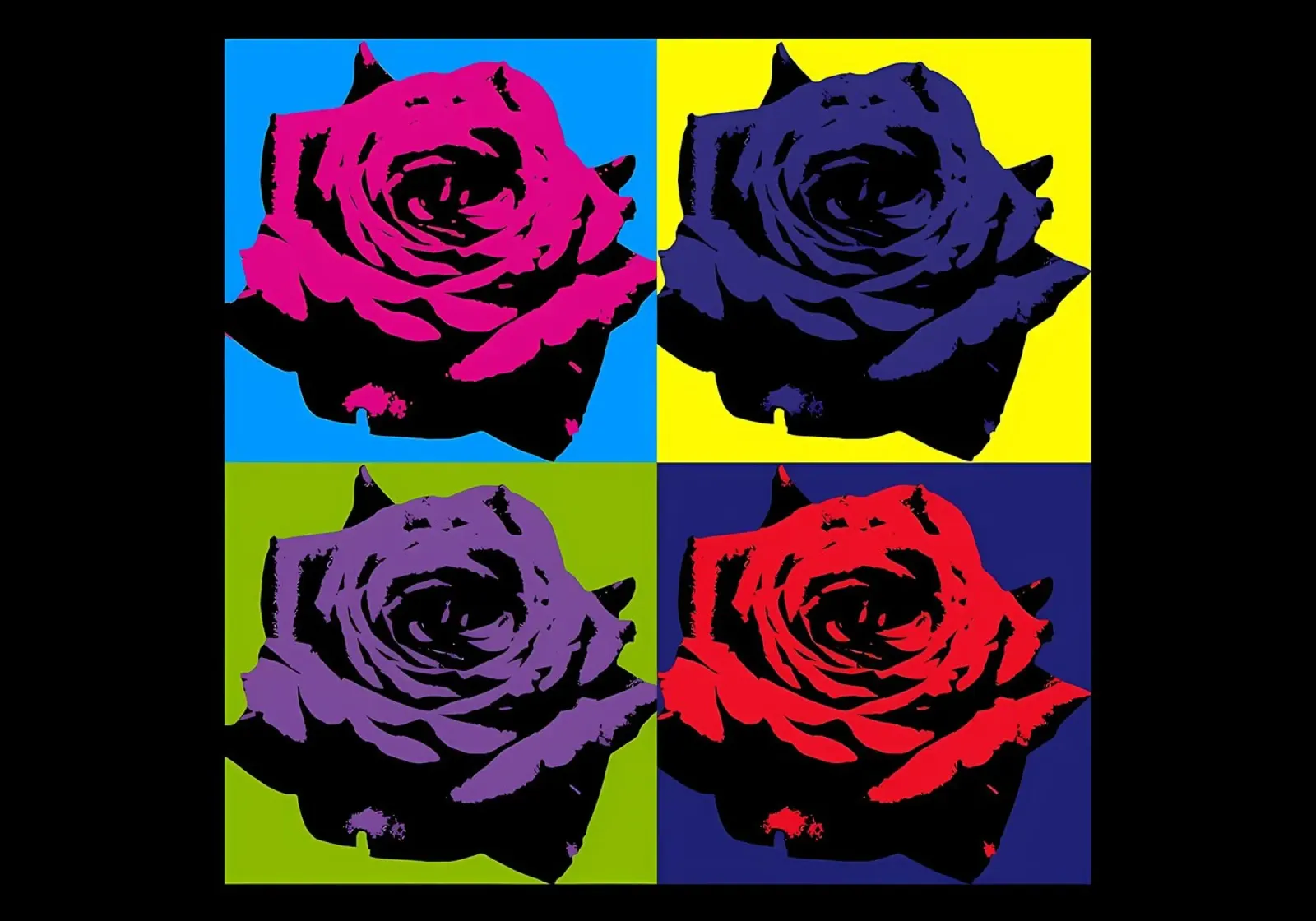Rose da giardino retrò poster da diedrich