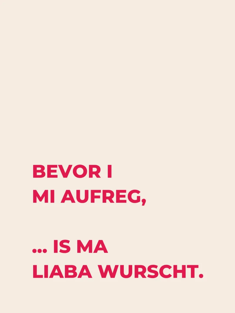 Bevor i mi aufreg canvas with Floater frame by Made in Bavaria