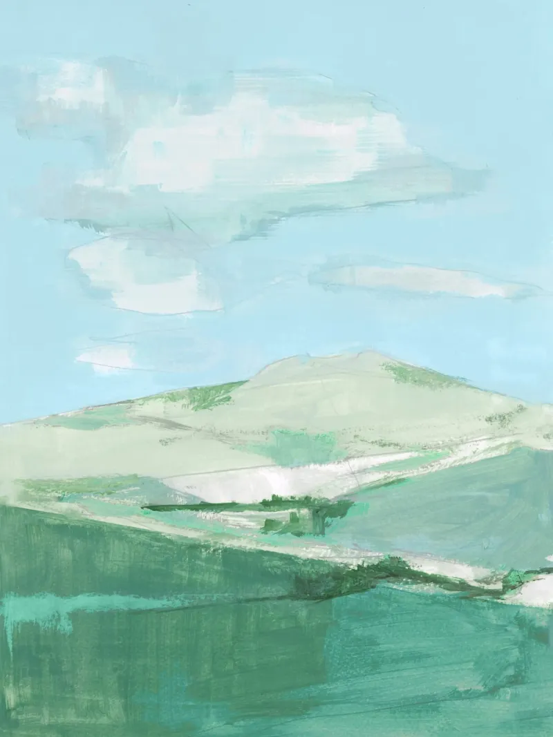 Paesaggio Big Sky Campagna n. 3 poster con telaio in alluminio da Cartissi