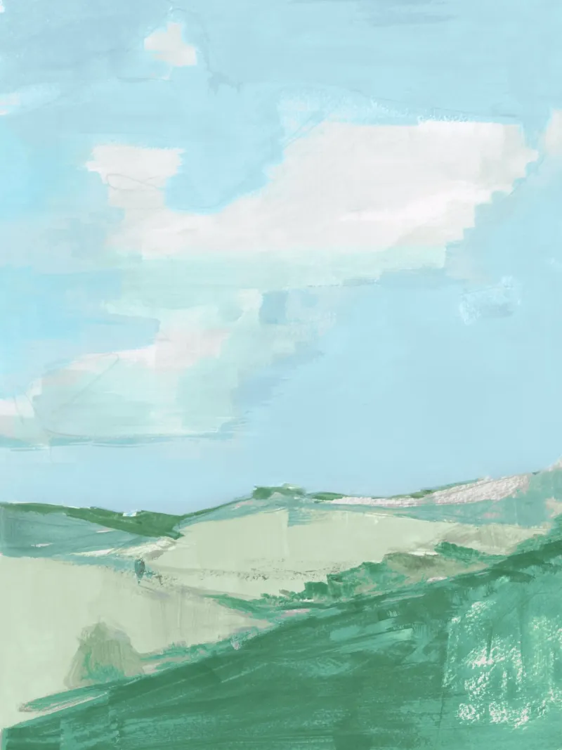 Paesaggio Big Sky Campagna n. 1 poster con telaio in alluminio da Cartissi