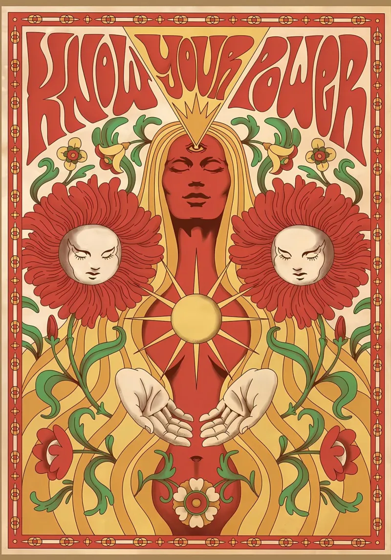 Femminismo Donne Potere Hippy carta hahnemühle da diedrich