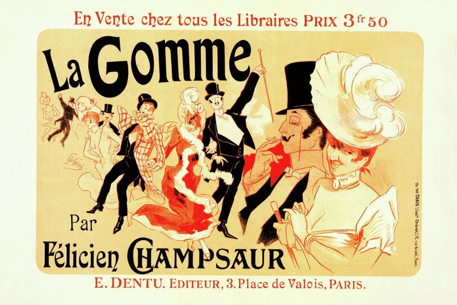 Poster for la Gomme -Jules Chéret pellicola backlit da Artokoloro Quint Lox Ltd