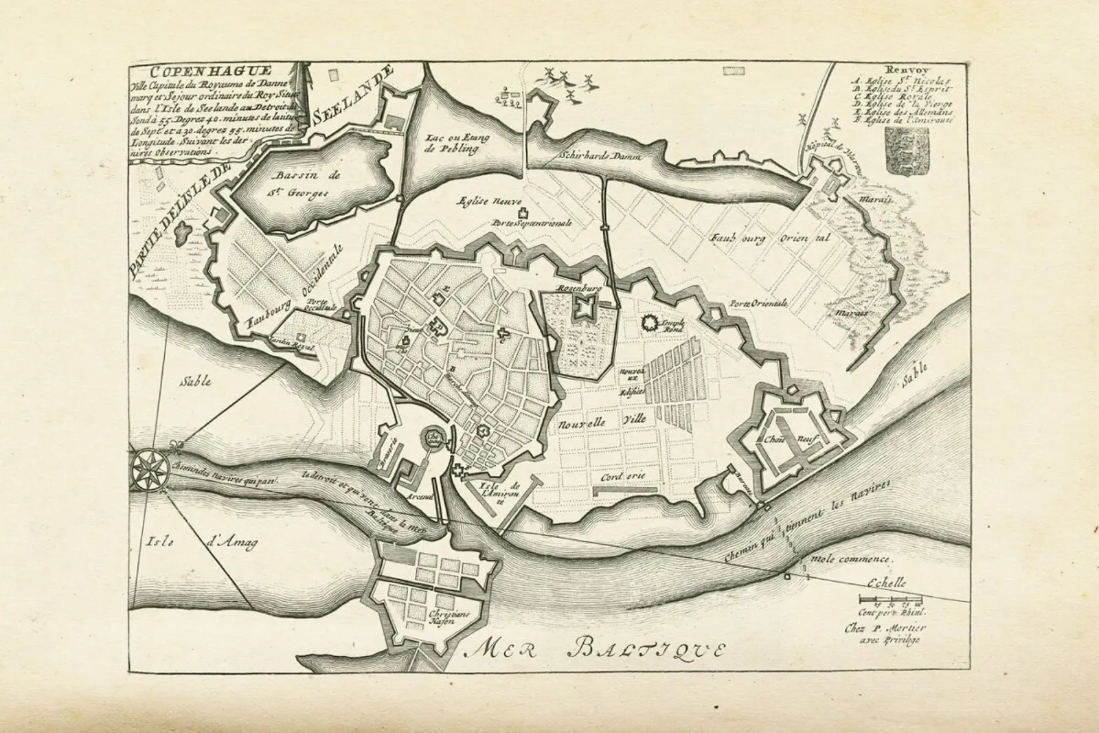 Copenhagen, Denmark, 1726 poster da Artokoloro Quint Lox Ltd