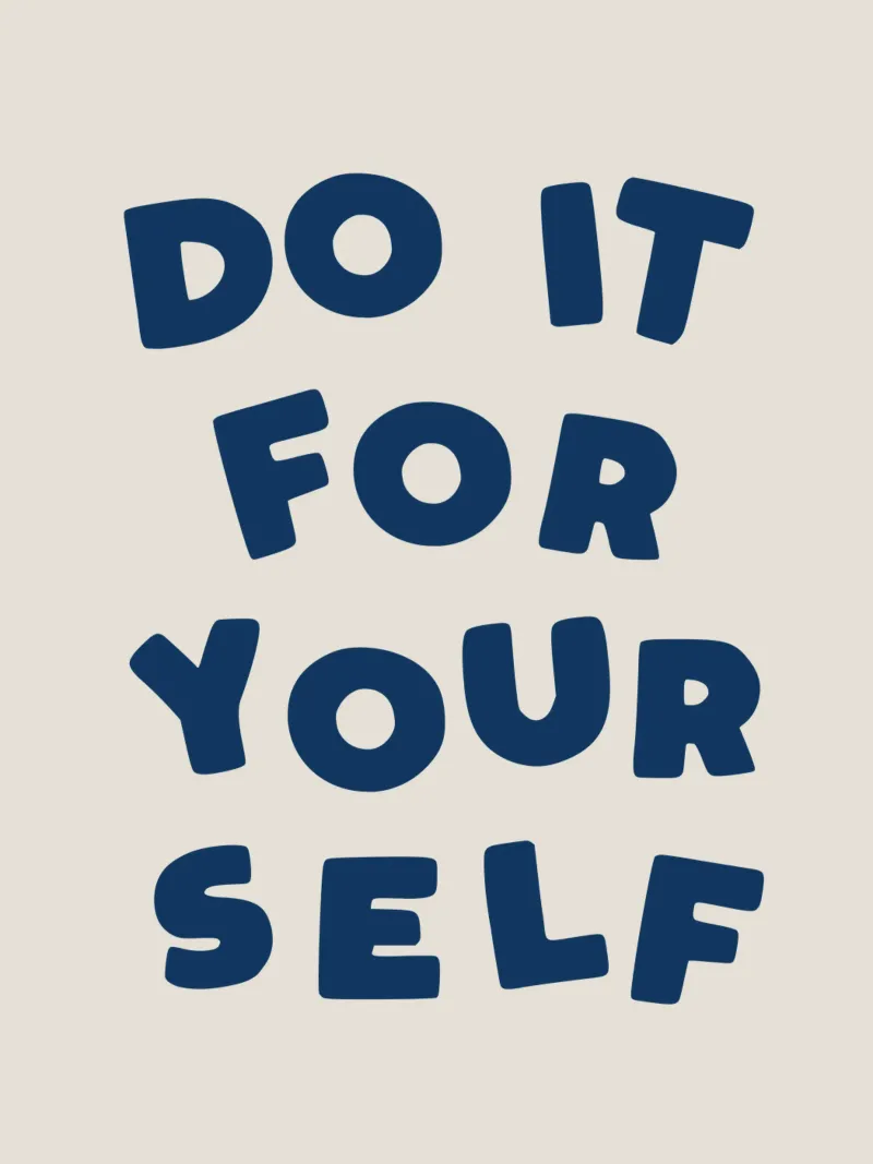 Do It For Yourself Modern Minimalist Empowering Typography canvas by THE MOTIVATED TYPE
