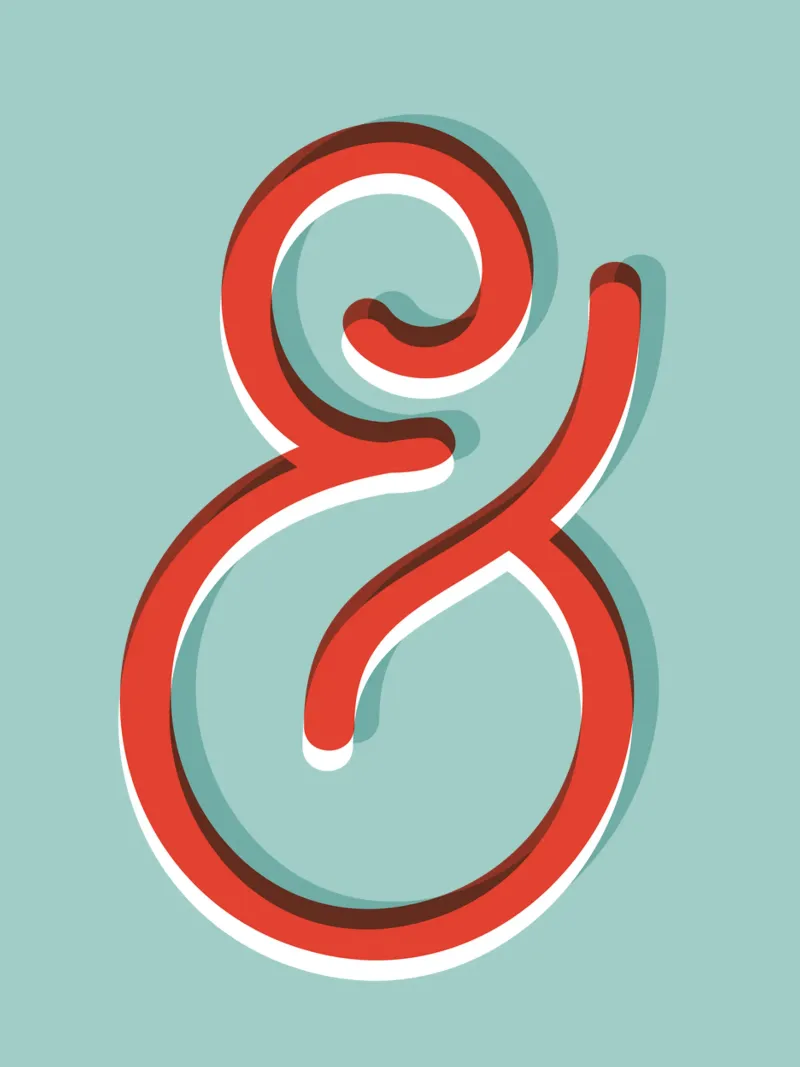 Ampersand Typography Design pellicola backlit da THE MOTIVATED TYPE
