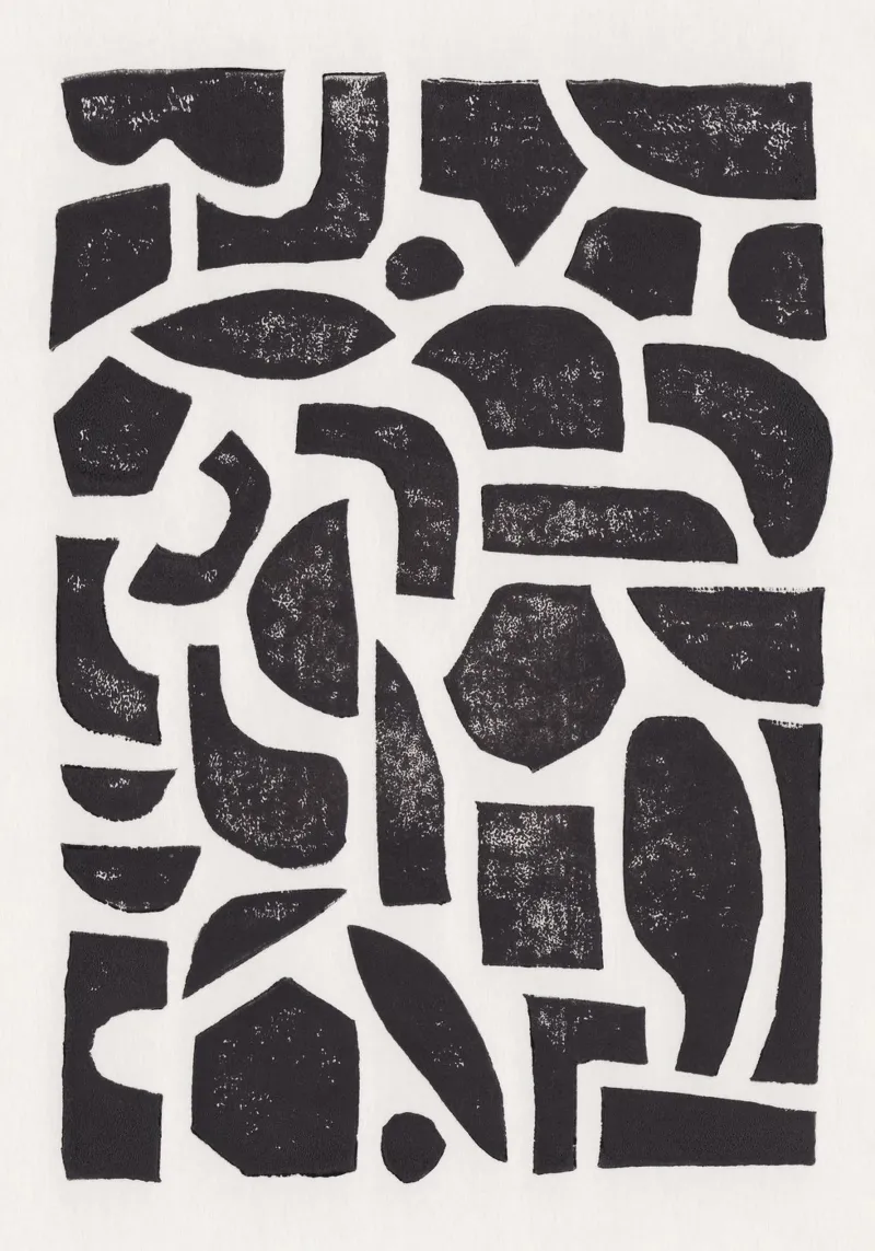 Linosnede Abstract #3 canvas van Alisa Galitsyna