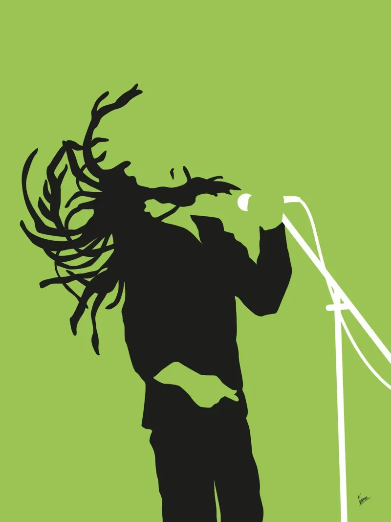 No016 Bob Marley acrylic glass by Iconic Rockstars