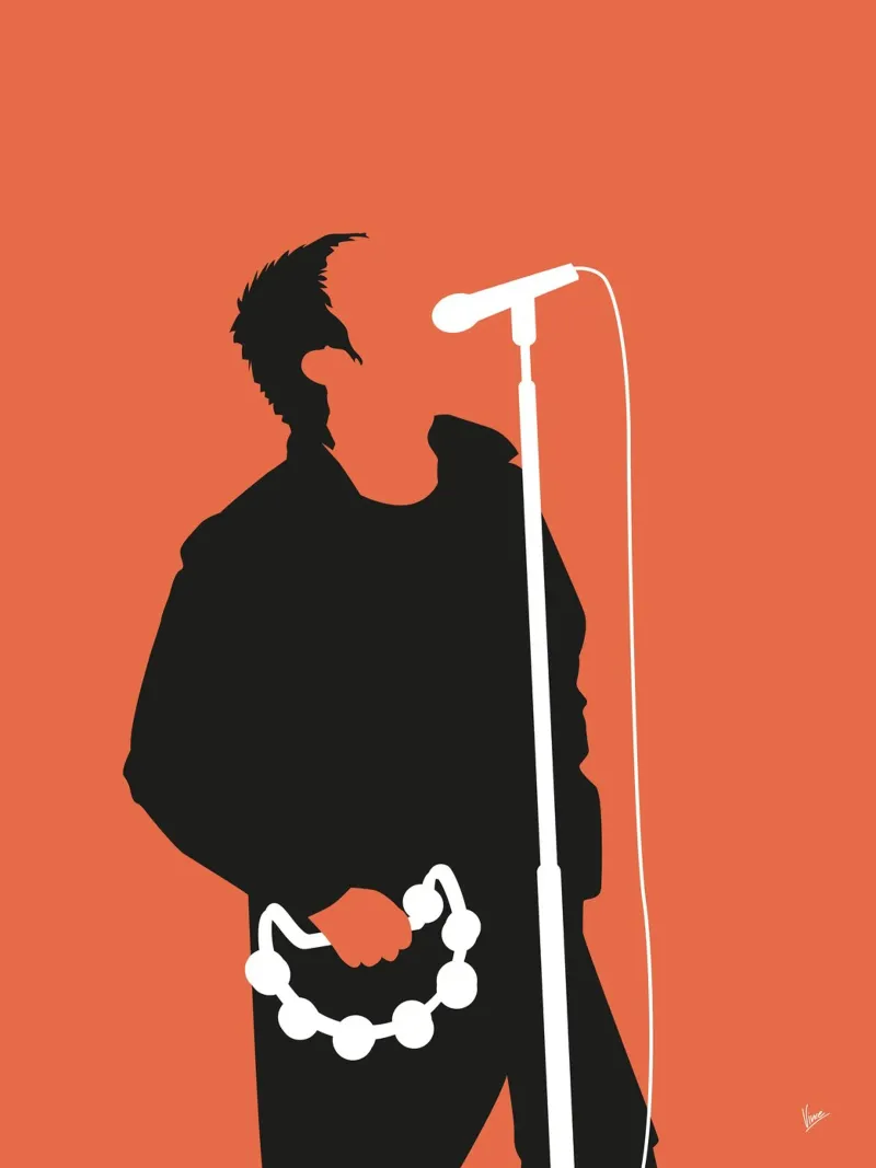 No023 Oasis poster con telaio in alluminio da Iconic Rockstars
