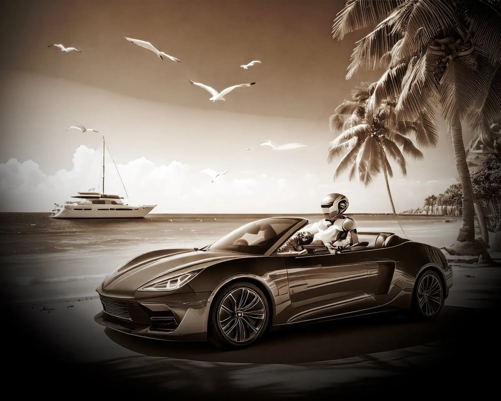 ROBOT AU VOLANT. VINTAGE. pellicola backlit da Thierry vobmann photography