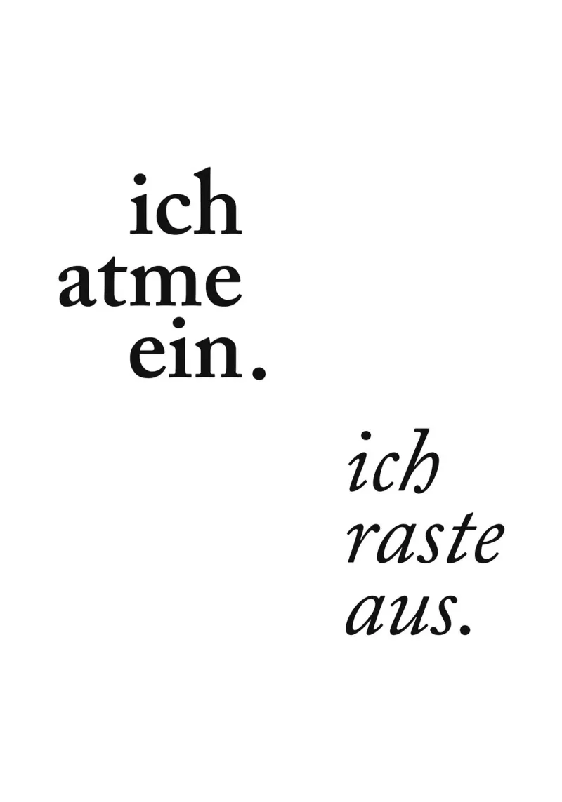 Ich Atme Ein Poster von typealive