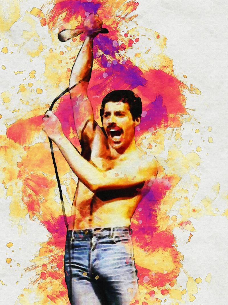 Smudge Freddie Mercury Live Band Queen Poster von Gunawan Rb