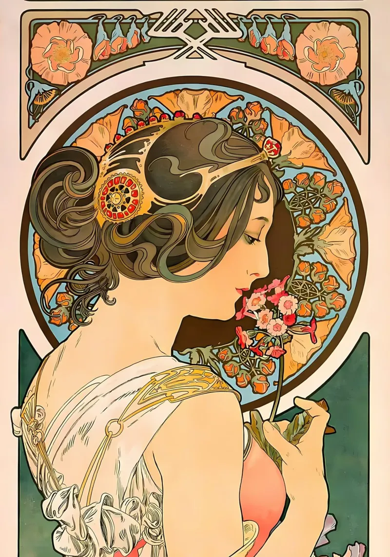 Art Nouveau Alphonse Mucha pellicola backlit da diedrich