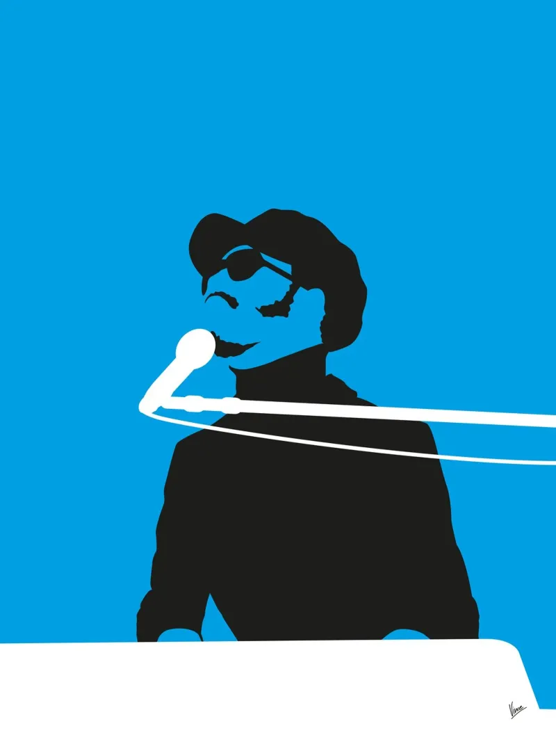 No039 STEVIE WONDER pellicola backlit da Iconic Rockstars