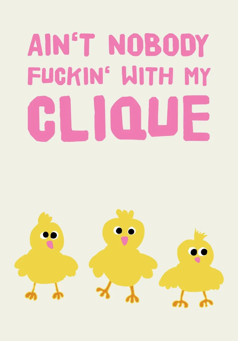 Ain't nobody f*ing with my clique pellicola backlit da thesoulhugclub