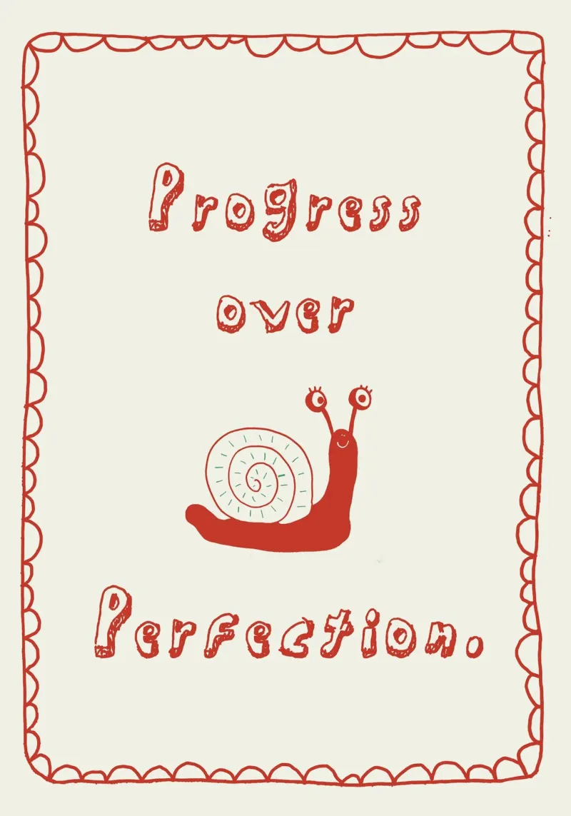 Progress over Perfection pellicola backlit da thesoulhugclub