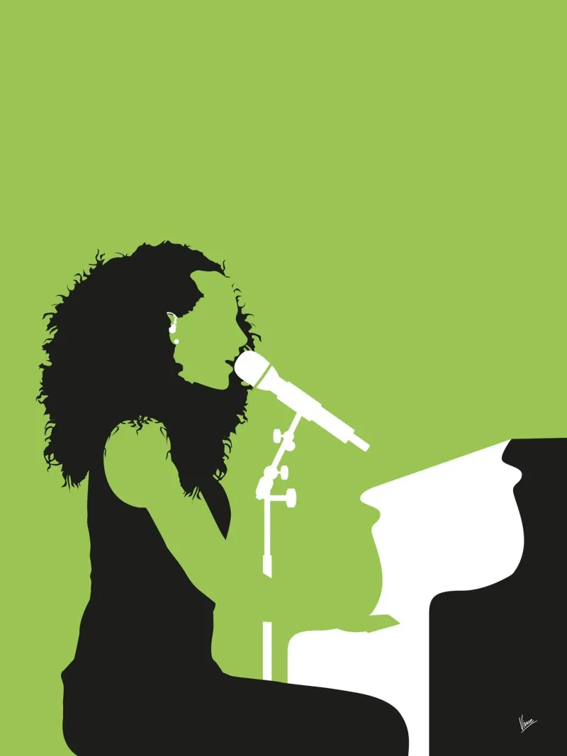 No066 ALICIA KEYS plexiglass da Iconic Rockstars