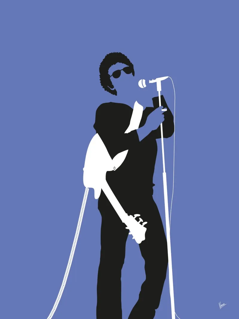 No068 LOU REED acrylic glass by Iconic Rockstars