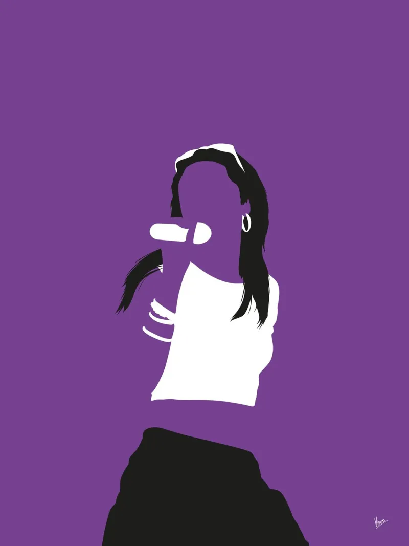 No071 Aaliyah alluminio dibond da Iconic Rockstars